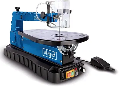Scheppach DECO-SWITCH Scroll Saw 70W, Variable Speed 550–1500 RPM, 45° Tilting Table, LED Light