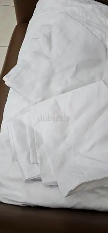 White Bed Sheet Set with Pillowcases - Good Condition