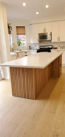 Modern wooden kitchen island