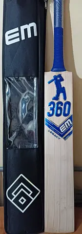 Cricket Bat with Cover - EM 360 Legacy (Good Condition)