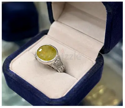 Certified Natural Yellow Sapphire Unheated Untreated Ring