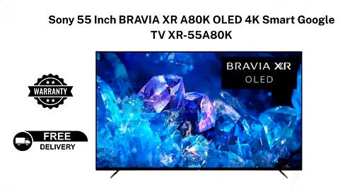 Sony 55 Inch BRAVIA XR A80K OLED 4K Smart Google TV XR-55A80K