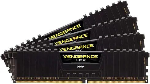 Corsair CMK64GX4M4C3200C16 VENGEANCE LPX 64GB (4x16GB) DDR4 3200 (PC4-25600) C16 1.35V Desktop Memor