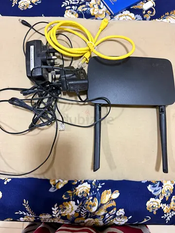 Wireless Wi-Fi Router with Power Adapter and Ethernet Cable