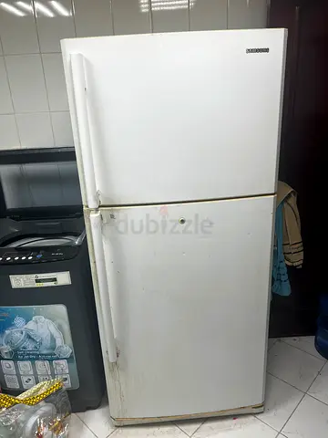 SAMSUNG Used Double Door Refrigerator - White, Functional