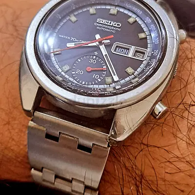 Seiko Automatic Chronograph Vintage Men's Watch - Day/Date, Steel Bracelet