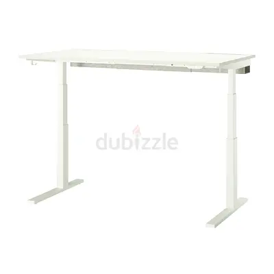 Height-Adjustable White Standing Desk (Electric) - Good Condition