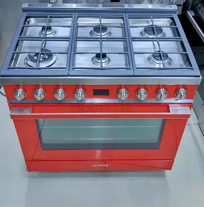 Smeg 6 Burner Dual Fuel Cooker 90 cm – Premium Red Edition Made Italian