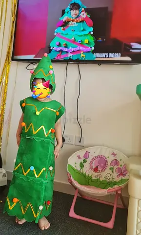 Child's Christmas Tree Costume - Green costume Outfit (Size: Kids)