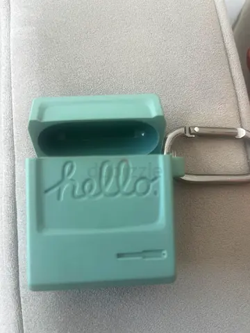 Silicone AirPods Case Cover with Keychain - Mint Green, Lightly Used