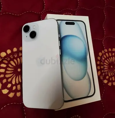 White Apple iPhone 15 (with box) - Good condition