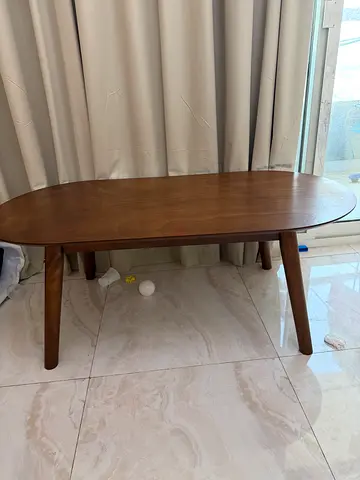 Solid Wood Oval Coffee Table and 2 side tables