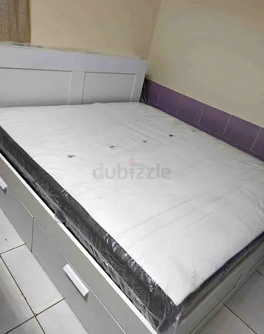 Ikea brimness bed with ikea mattress king size 180 x200cm