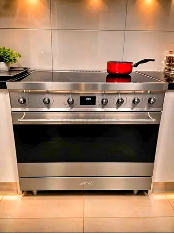Smeg Stainless Steel Electric Range Cooker with Induction Hob