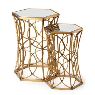 TABLES EIFFEL (SET OF 2) (Gold Side Tables)