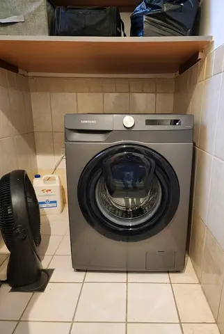 Samsung Front Load Washer with AI Control, 9Kg, Inox, Hygiene Steam, WW90T554DAN/GU