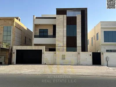 فخامة فندقية في العالية –بعجمان | فيلا 5 غرف ماستر + مصعد + روف | شامل الكهرباء والمياه والمكيفات