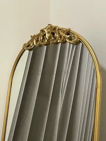 Gold Arched Free-Standing Mirror