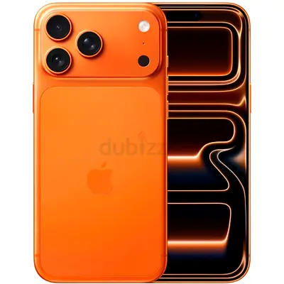 Orange Apple iPhone with Quad Camera Setup