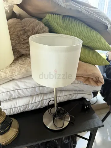 Ikea Bedside table lamp with fabric shade - good condition with bulb