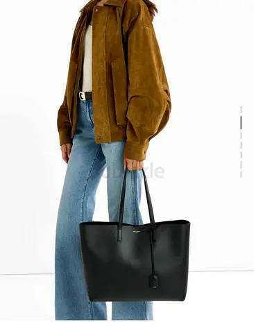 Original YSL Black Leather Tote Bag