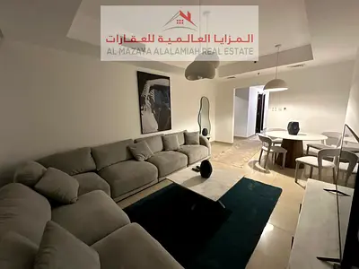 Fully Furnished One Bedroom Apartment for Monthly Rent with Two Bathrooms and Internet in Beach Tower 2 for AED 4900