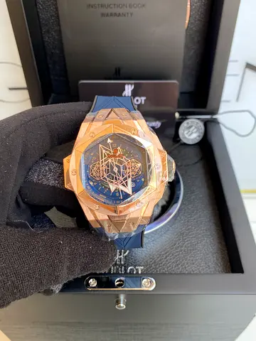 Hublot Big Bang Sang Bleu II chronograph in an Super master quality Swiss machine from Switzerland,