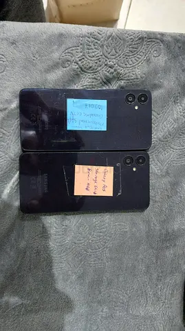 Two Samsung Galaxy A13 phones - used, power on, good screens