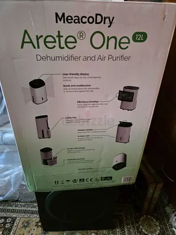 MeacoDry Arete One 12L Dehumidifier & Air Purifier. New. Unused. Worth Over AED 3,000.