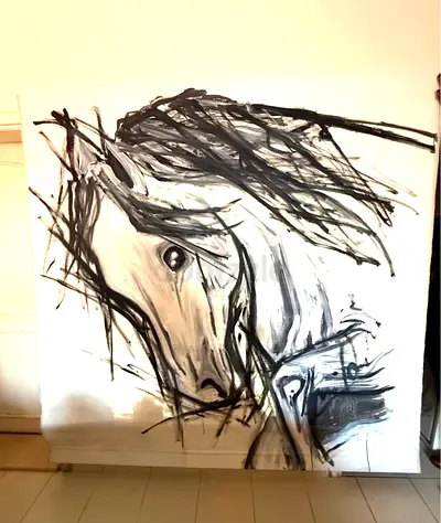Extra large horse painting