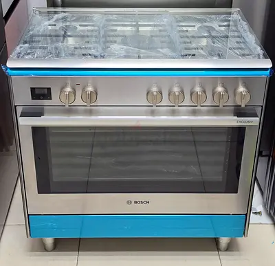 Bosch freestanding gas cooker with oven - stainless steel, new