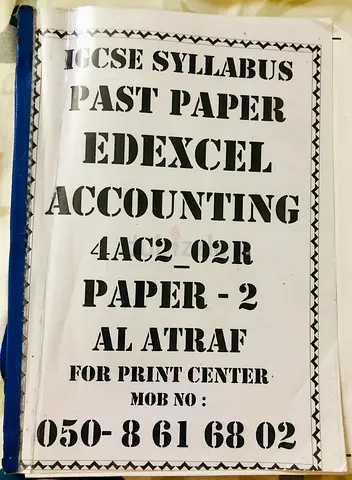 IGCSE Accounting P2 past paper booklet