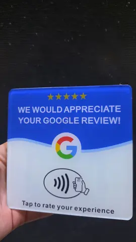 Google review tap-to-rate NFC card / contactless feedback card