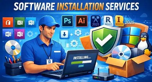 Software installation and setup services (Windows, Office, Adobe, Software’s ) - I install for you