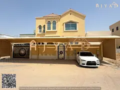 For rent: villa in Al Yasmin Ajman, majlis and living room, 5 master bedrooms, built-in wardrobes, 7
