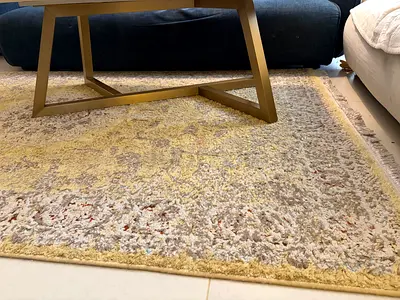 Going cheap, beautiful luxury Light Beige Patterned Area Rug - Good Condition, 160x230cm (approx).