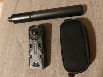 Insta360 ONE X4 action camera + accessories (stick and case) - brand new condition