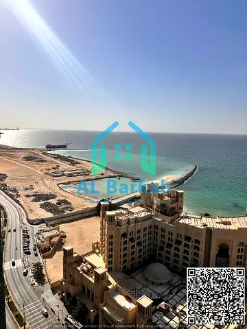 غرفة وصالة مفروشة للإيجار الشهري – كورنيش عجمان | إطلالة بحر كاملة