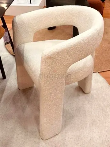 Modern boucle upholstered accent chair