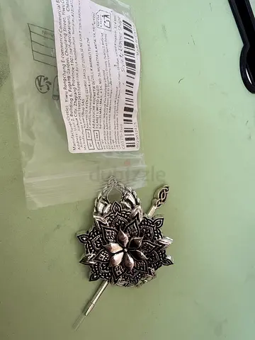 Silver Flower Mandala Hair Pin and Clip Set
