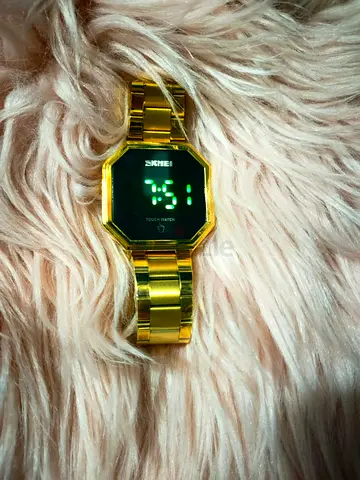 New Gold-tone SKMEI digital touch watch