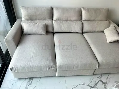 Ikea Eskilstuna L shape sofa bed with storage