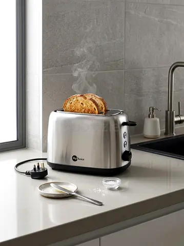 (MUST GO) 2-Slice Stainless Steel Toaster