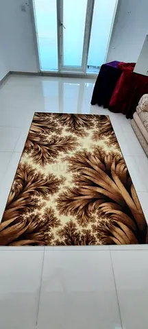 Brown abstract patterned area rug - good condition like new 150x230 cm