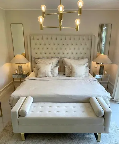 Premium high quality 180*200 king size bed with tufted headboard