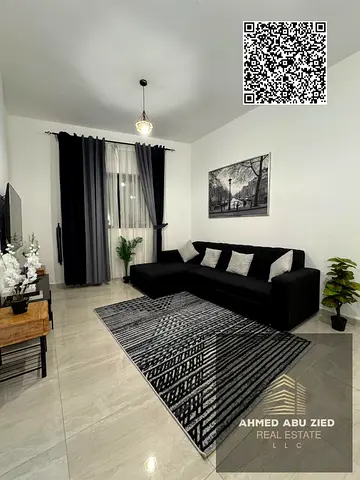 Elegant fully furnished 1BR Al Rumailah 1, Ajman. Master room, 2 baths, AED 3,800 incl. bills, AED 500 cash deposit. 2 month cash: AED 3,500 month