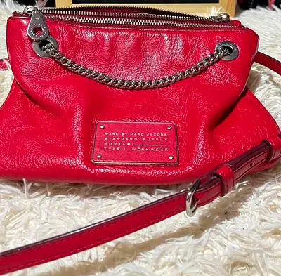 Red Marc by Marc Jacobs Crossbody Bag - Small Leather Shoulder Bag