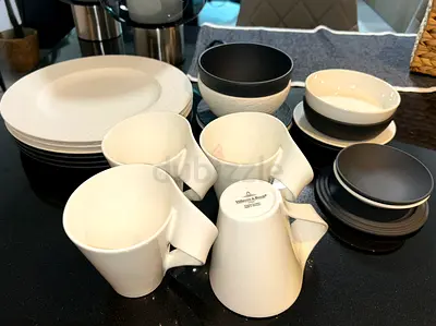Villeroy & Boch white and grey dinnerware set - 20 pcs