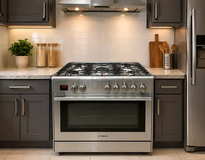 Bosch brand series  8 modelStainless Steel Gas Range Oven - 5 Burner Freestanding Cooker