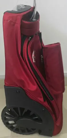 Used Wheeled Golf Travel Bag / Golf Trolley Bag - Maroon